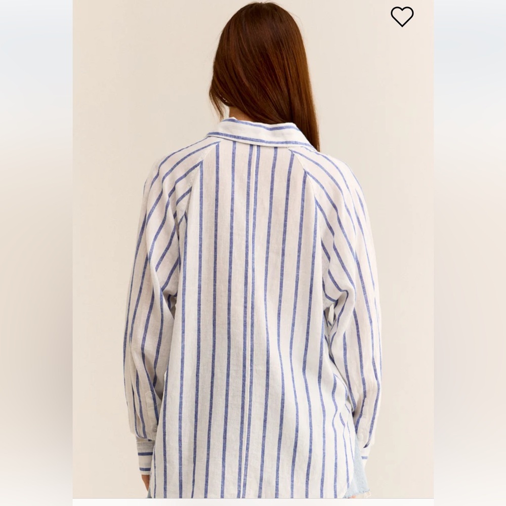 Zsupply PERFECT LINEN STRIPED TOP - Picture 2 of 9